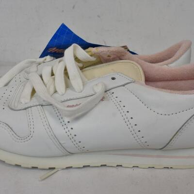 MacGregor Aerobic Shoes, Women's Size 10, White & Pink. Old Stock - New w/ Box
