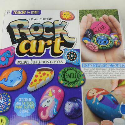 2 Activities for children 6+: Rock Art and Alpha Beads to make jewelry. - New