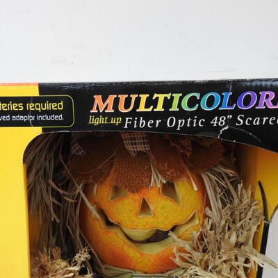 Multicolored Fiber Optic 48" Scarecrow - New, never used.