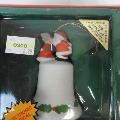 5 Musical Treasure Porcelain Hand Painted Christmas Decorations - New