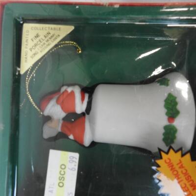 5 Musical Treasure Porcelain Hand Painted Christmas Decorations - New
