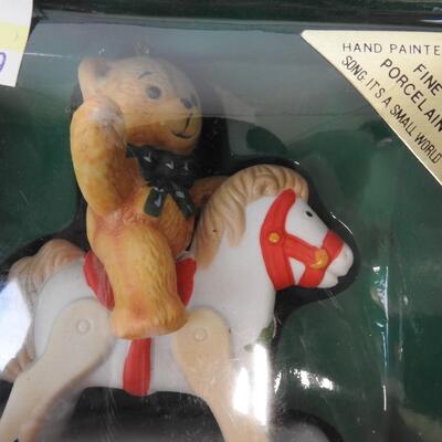 5 Musical Treasure Porcelain Hand Painted Christmas Decorations - New
