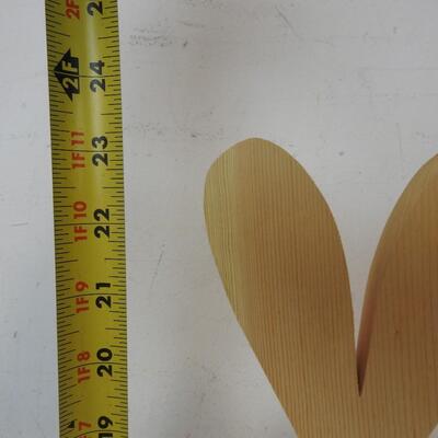 Crafting Lot: 23" Wooden Rabbit on Wood Base and Parts