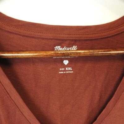 5 pc Women's Clothing: Madewell XXL, Lularoe Med, 3 V-Neck Shirts Lrg - New