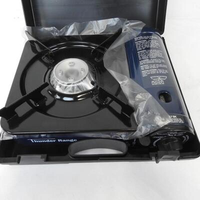 Thunder Range Portable Gas Range, Dark Blue with Black Storage/Carry Case - New