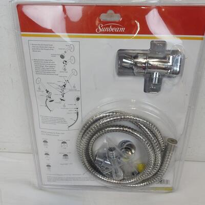 Sunbeam Dual Shower Massager with Rainfall Head Set - New