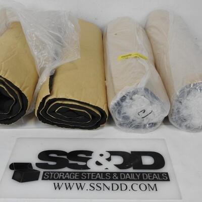 4 Rolls Self-Adhesive Black Egg Carton Foam 19" wide 38.5" long - New