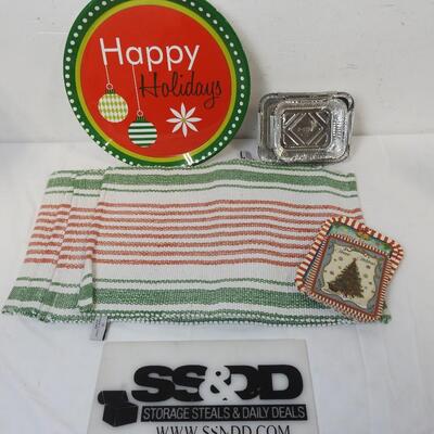 Holiday Kitchen Lot, Placemats, Tray, Food Boxes - New