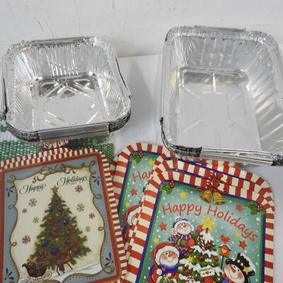 Holiday Kitchen Lot, Placemats, Tray, Food Boxes - New