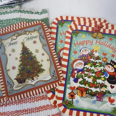 Holiday Kitchen Lot, Placemats, Tray, Food Boxes - New