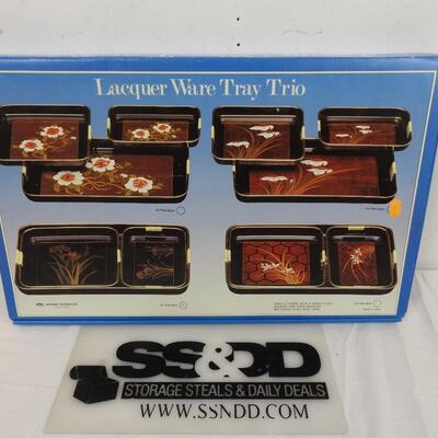 Lacquer Ware Tray Trio - New