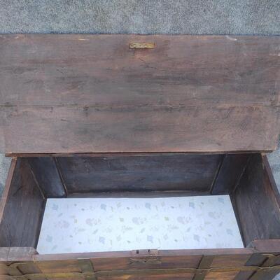 Haitian Handmade Trunk with Metal Accents
