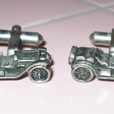 MS Vintage Mens Cufflinks Roadster Cars 2 Seater Stutz Bearcat