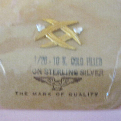 MS Vintage US Navy NEW Civil Engineer Pins 10k Gold Filled Sterling Silver Desmonds
