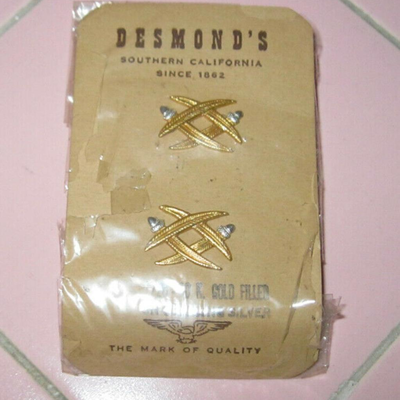 MS Vintage US Navy NEW Civil Engineer Pins 10k Gold Filled Sterling Silver Desmonds