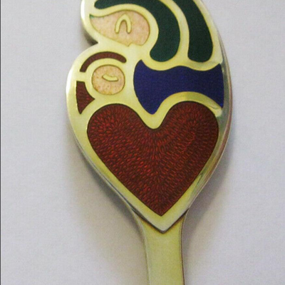 MS 1968 Jul Spoon Christmas Denmark Sterling Silver Gold Michelsen Heerup Mary Jesus