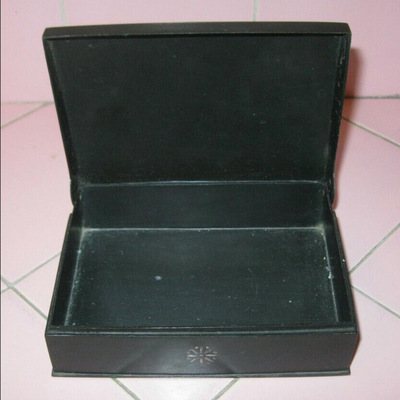 MS Antique Victorian Pewter Box Silver Decoration Unknown Maker Trinkets Cigarettes