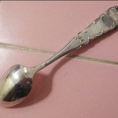 MS RARE 1901 Souvenir Spoon The Angelus Hotel Downtown Los Angeles G.S. Holmes