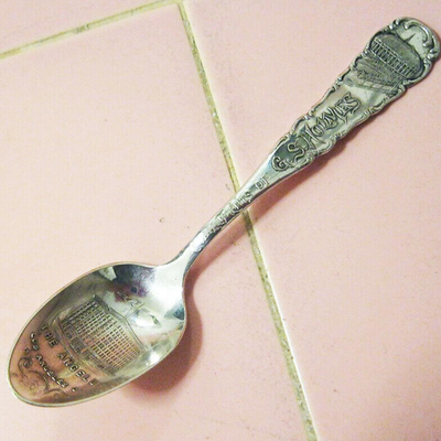 MS RARE 1901 Souvenir Spoon The Angelus Hotel Downtown Los Angeles G.S. Holmes