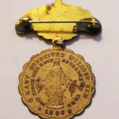 MS 1930 Catholic Church Medal SODALITY Congregation Children of Mary Pray For Us