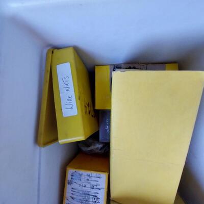 Cooler filled with electrical supplies