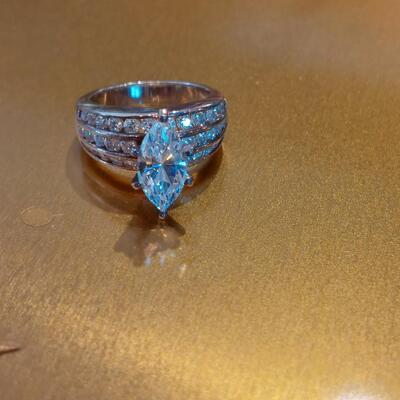 Diamonique Engagement Ring