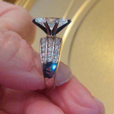 Diamonique Engagement Ring