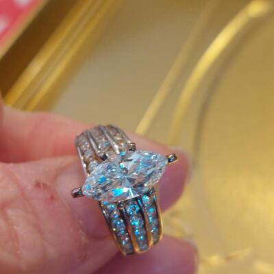Diamonique Engagement Ring