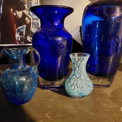 Assorted Blue Glass