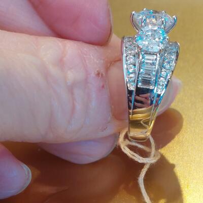 Diamonique Engagement Ring