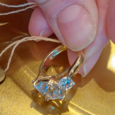 Diamonique Engagement Ring