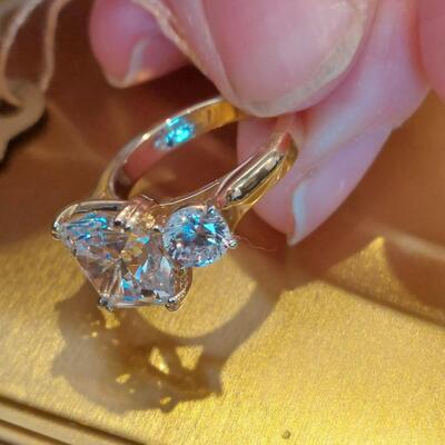 Diamonique Engagement Ring