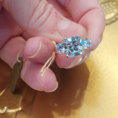 Diamonique Engagement Ring