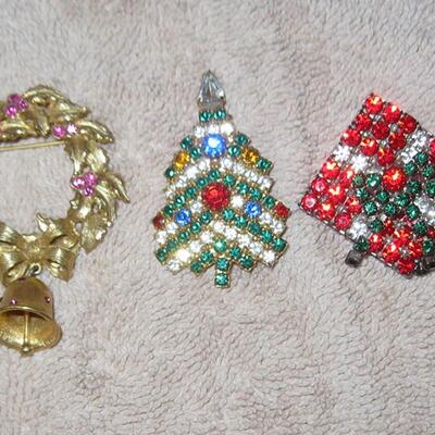 MS 3 Vintage Christmas Pins