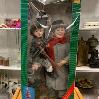 Bob Cratchit & Tiny Tim Animated Decoration