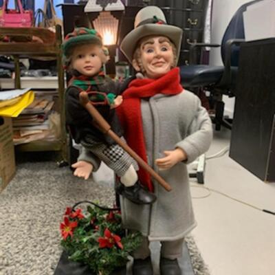 Bob Cratchit & Tiny Tim Animated Decoration