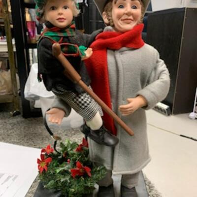 Bob Cratchit & Tiny Tim Animated Decoration