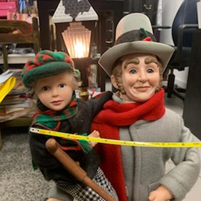 Bob Cratchit & Tiny Tim Animated Decoration