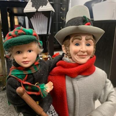 Bob Cratchit & Tiny Tim Animated Decoration