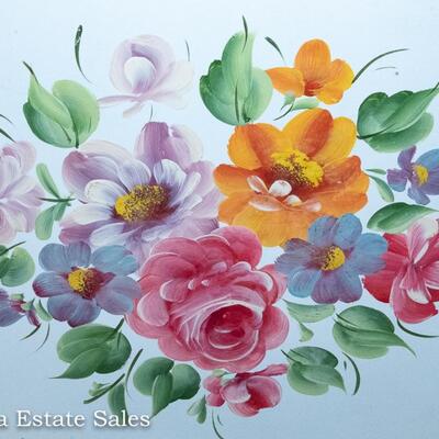 VINTAGE HAND PAINTED TOLE TRAY