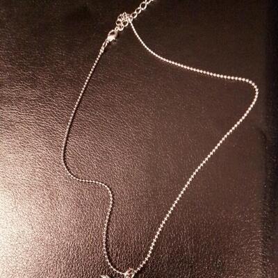 18" Silver Starfish Necklace