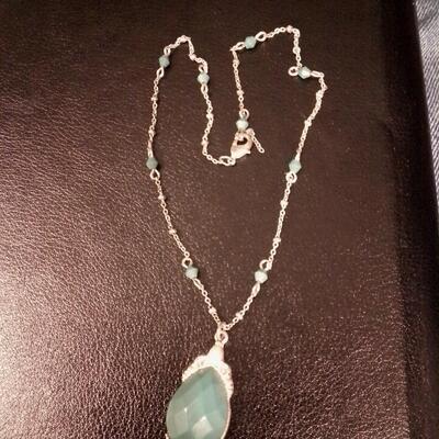 Silver and Blue Vintage Necklace