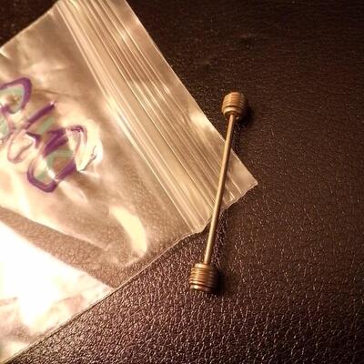Gold Industrial Piercing Bar