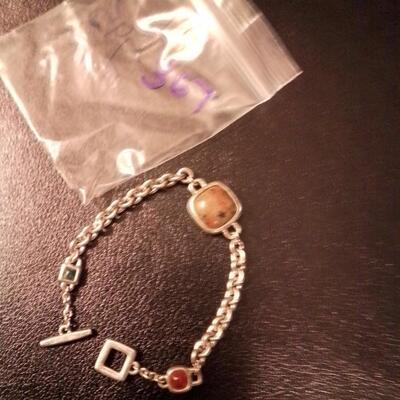 Beautiful Stone & Silver Bracelet