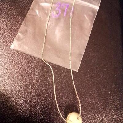 Gold Snake Chain with hand painted Bead