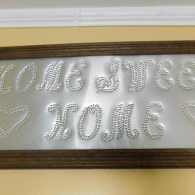 Framed Metal Punch Home Wall Decor 'Home Sweet Home' 24