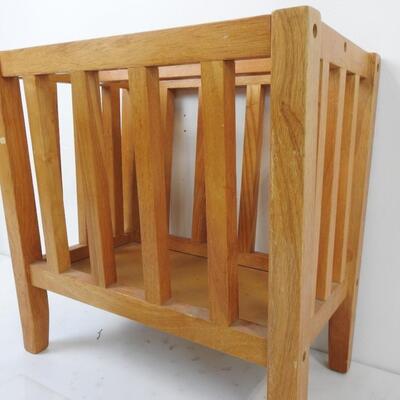 Wooden Magazine Rack