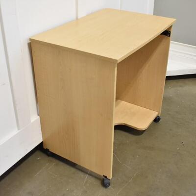 Wooden Desk with Casters
