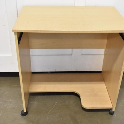 Wooden Desk with Casters