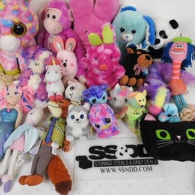 24 Stuffed Animals, Large Pink Bunny Peep, Banda, Unicorns